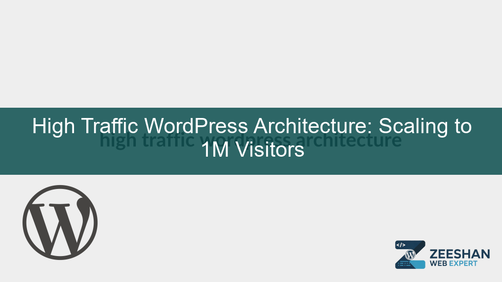 high traffic wordpress architecture - A high-tech server room with glowing blue lights representing a scalable website infrastructure.