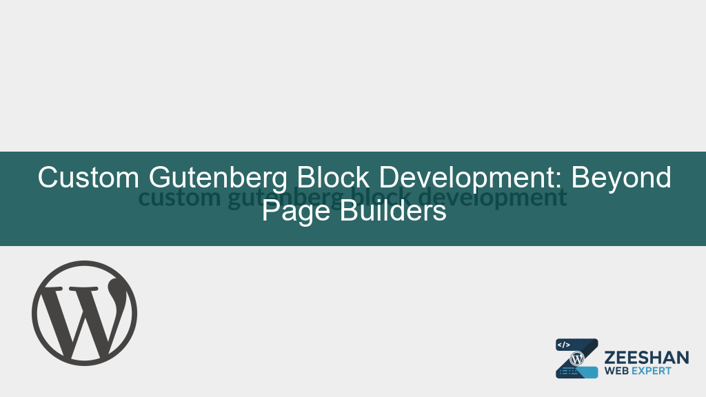 custom gutenberg block development - a developer coding a unique WordPress block on a high-resolution monitor.