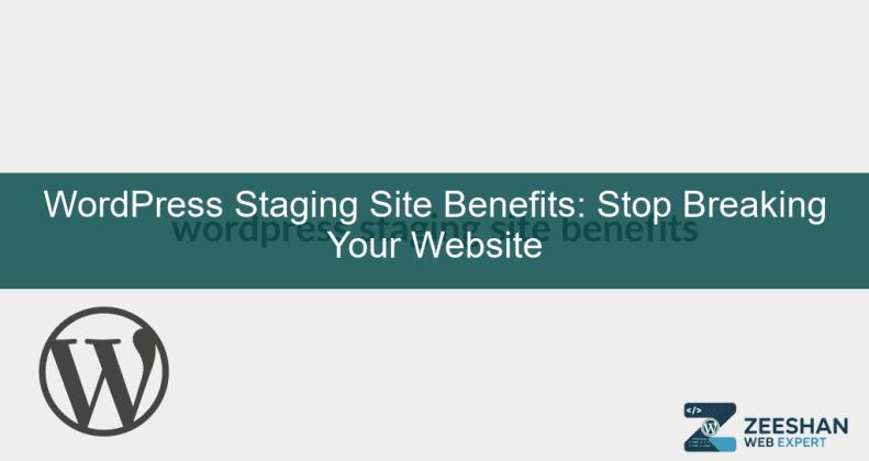 wordpress staging site benefits - A developer comparing a staging site and a live WordPress website on two computer monitors.