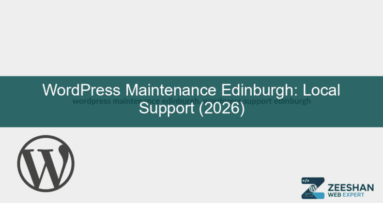 wordpress maintenance edinburgh — a professional developer managing a website for a local Scottish business
