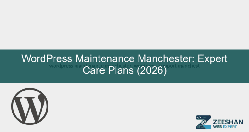 wordpress maintenance manchester — a local business owner reviewing a secure website dashboard on a laptop in a Manchester office.