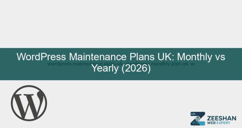 wordpress maintenance plans uk — comparison chart of monthly vs annual website care packages on a tablet