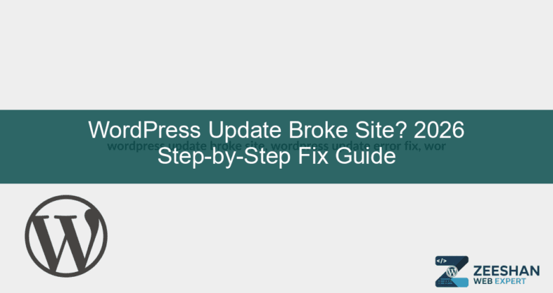 wordpress update broke site — a frustrated business owner looking at a laptop screen showing a critical error message