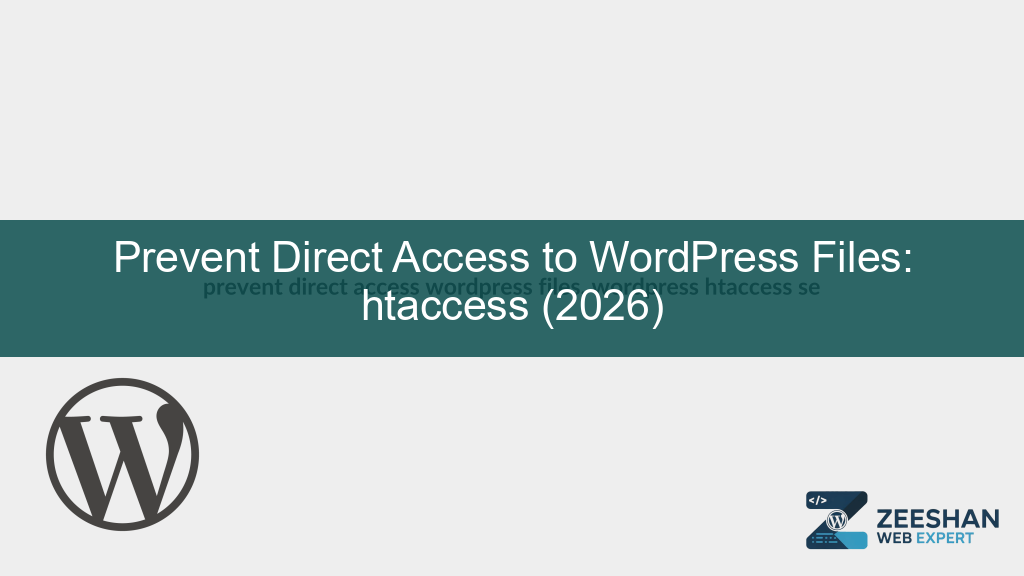 prevent direct access wordpress files — secure padlock icon over a wordpress configuration file screenshot