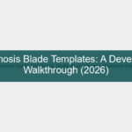 themosis blade templates — developer writing Laravel Blade code for a custom WordPress theme
