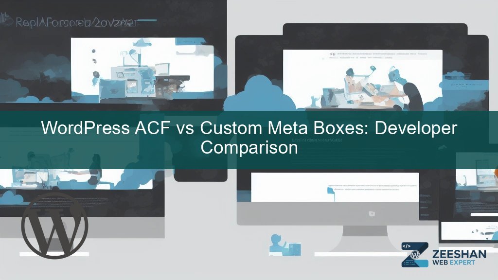 acf vs custom meta boxes — developer comparing code