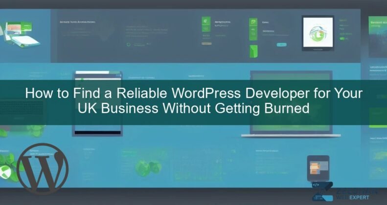 find wordpress developer uk — developer reviewing site health dashboard on laptop