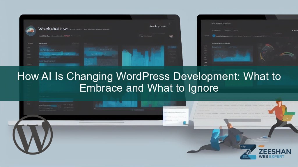 ai wordpress development — developer reviewing website code on laptop