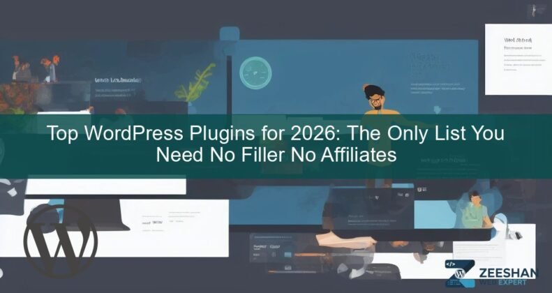 best wordpress plugins 2026 — a developer reviewing plugin options on a laptop