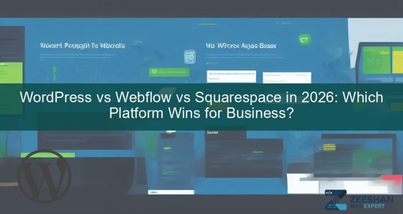 wordpress vs webflow — developer comparing website platforms on laptop