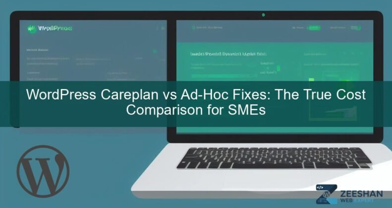 wordpress careplan — developer reviewing site health dashboard on laptop