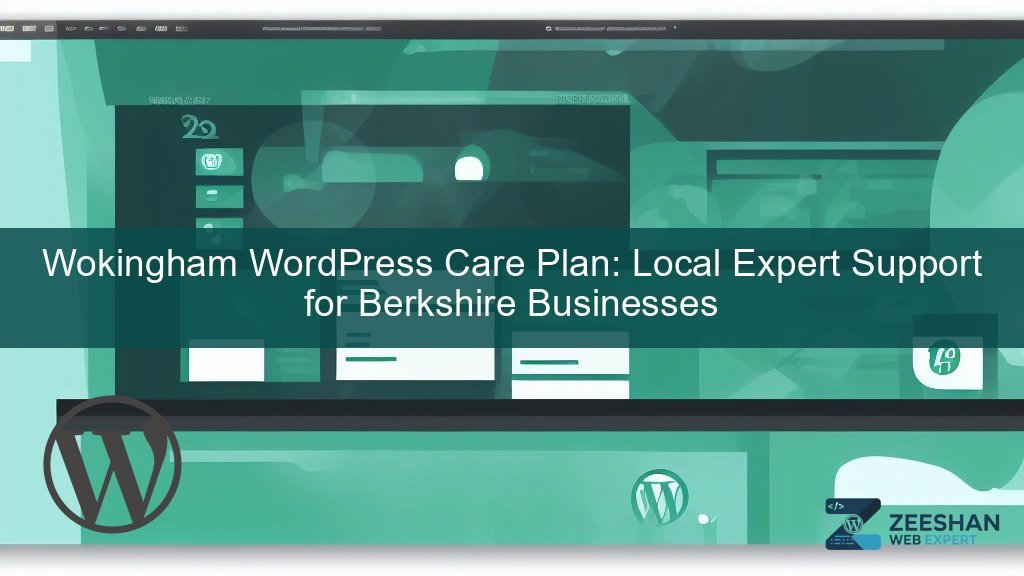 wordpress care plan wokingham — developer reviewing site health dashboard on laptop