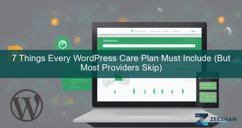 wordpress care plans — business owner reviewing website health dashboard