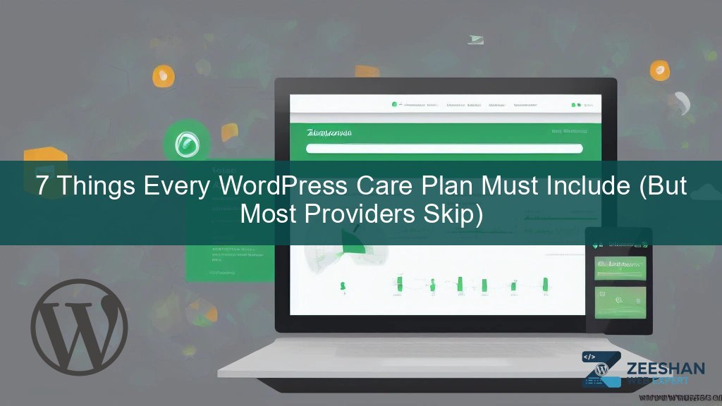 wordpress care plans — business owner reviewing website health dashboard