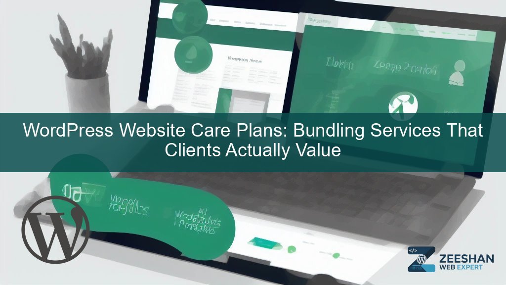 wordpress website care plans — business owner reviewing website health dashboard on laptop