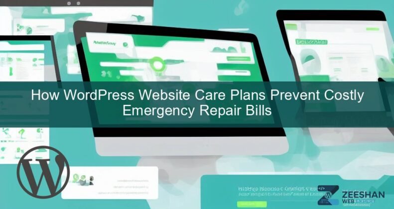 wordpress website care plans — business owner reviewing website dashboard on laptop