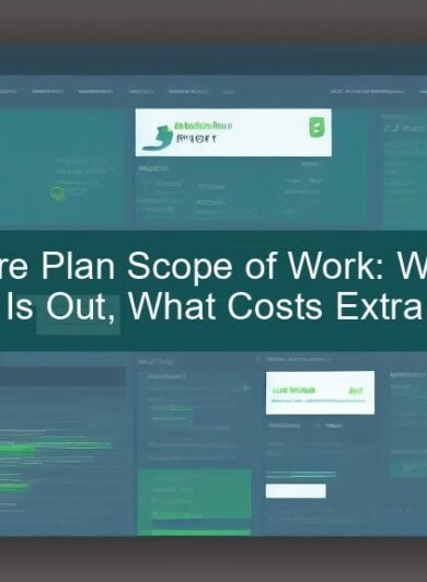 wordpress care plan packages — developer reviewing site health dashboard on laptop