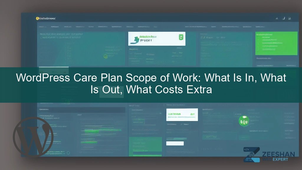 wordpress care plan packages — developer reviewing site health dashboard on laptop