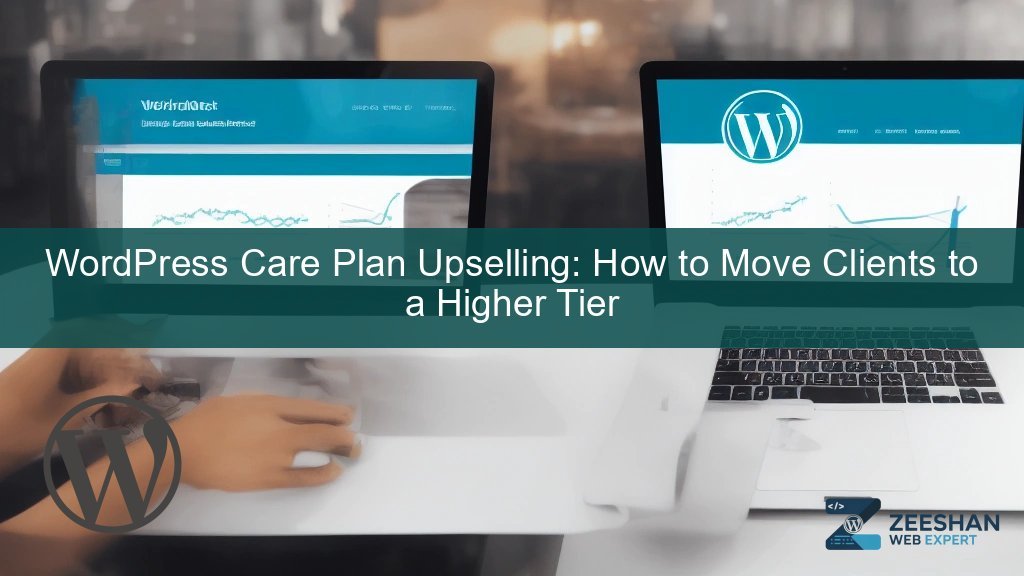 wordpress care plan — business owner reviewing website analytics on a laptop
