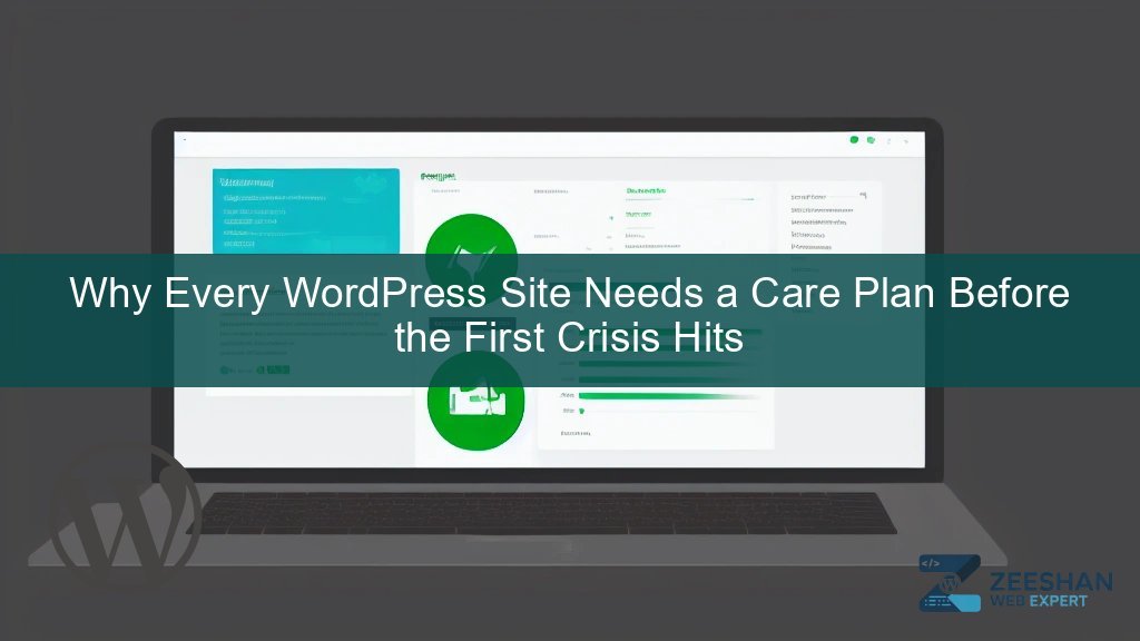wordpress care plans — a secure WordPress dashboard on a laptop