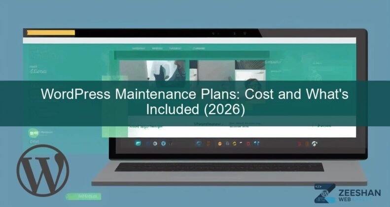 wordpress maintenance plans — developer reviewing site health dashboard on laptop