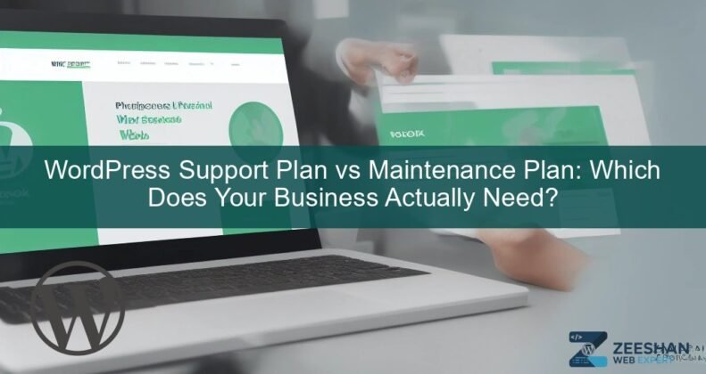 wordpress support plan — business owner reviewing website security dashboard