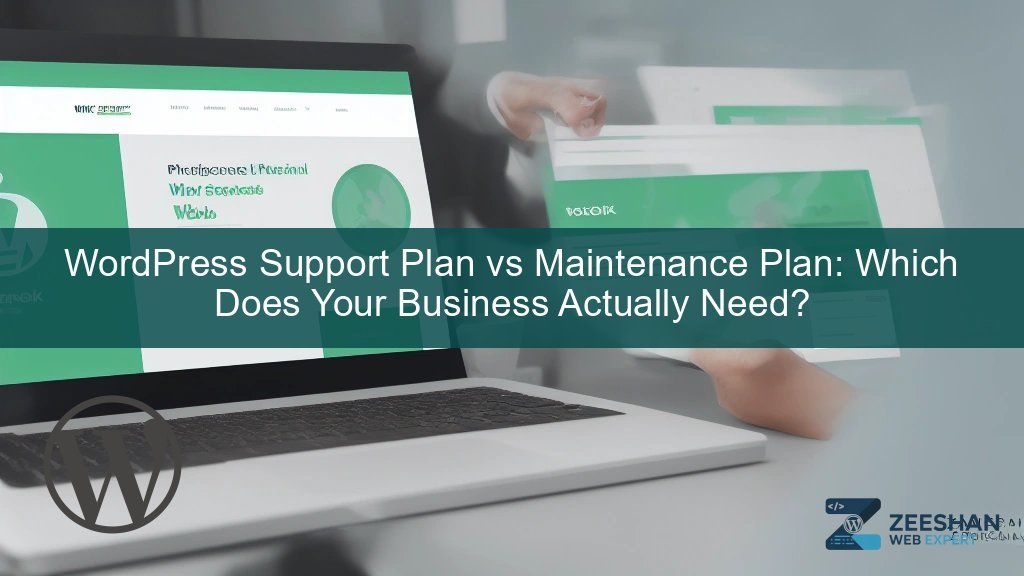 wordpress support plan — business owner reviewing website security dashboard