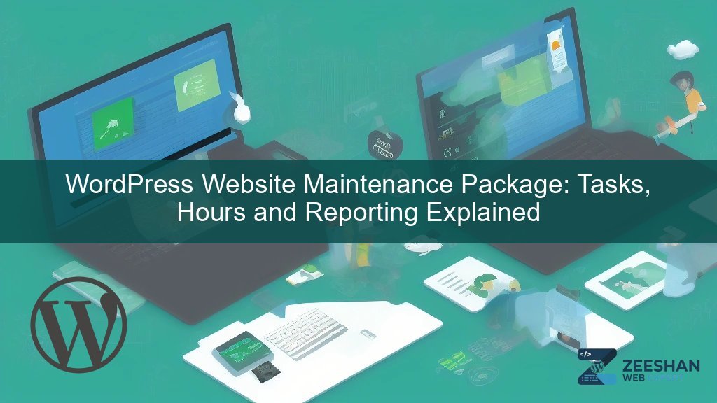 wordpress website maintenance package — developer reviewing site health dashboard on laptop