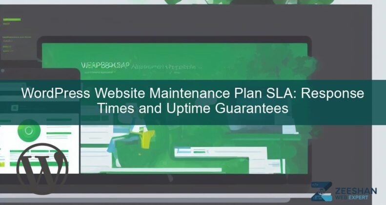 wordpress website maintenance plan — developer reviewing site health dashboard on laptop