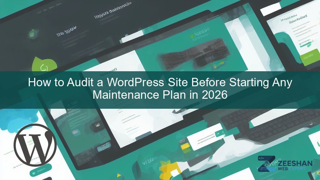wordpress maintenance plan — developer reviewing site health dashboard on laptop