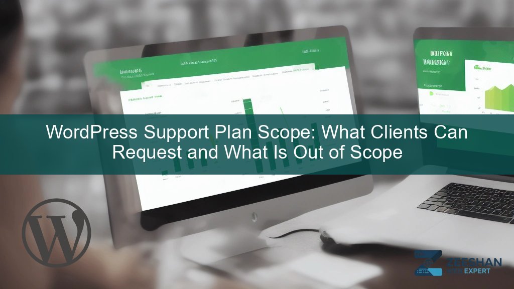wordpress support plan — expert analyzing website performance on a laptop