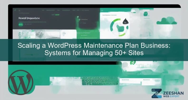 wordpress maintenance plans — developer reviewing site health dashboard on laptop