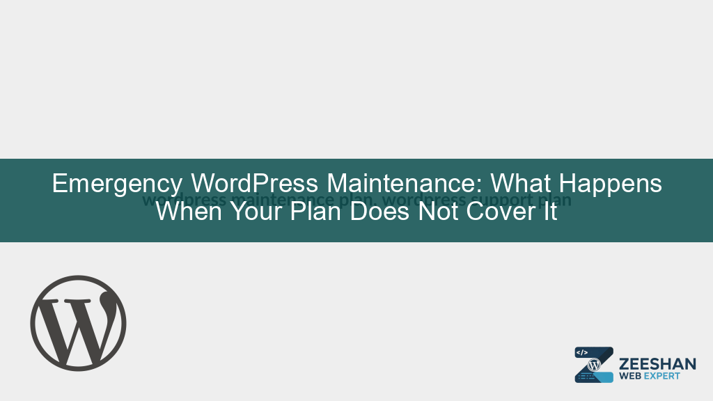 wordpress maintenance plan — developer reviewing site health dashboard on laptop