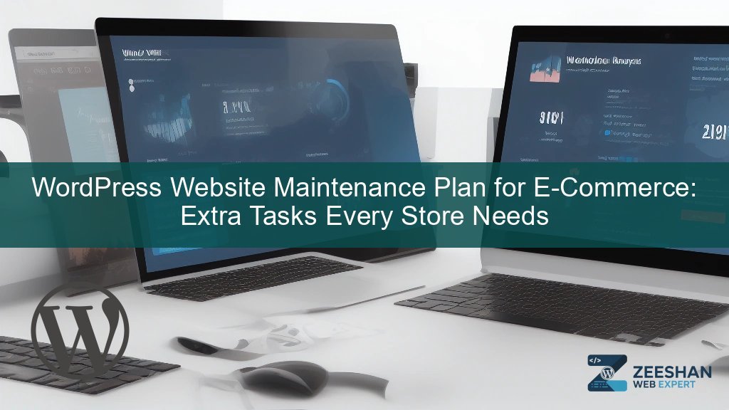 wordpress website maintenance plan — e-commerce site owner reviewing analytics