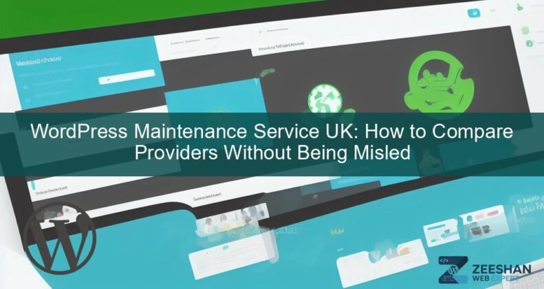 wordpress maintenance service uk — developer reviewing site health dashboard on laptop