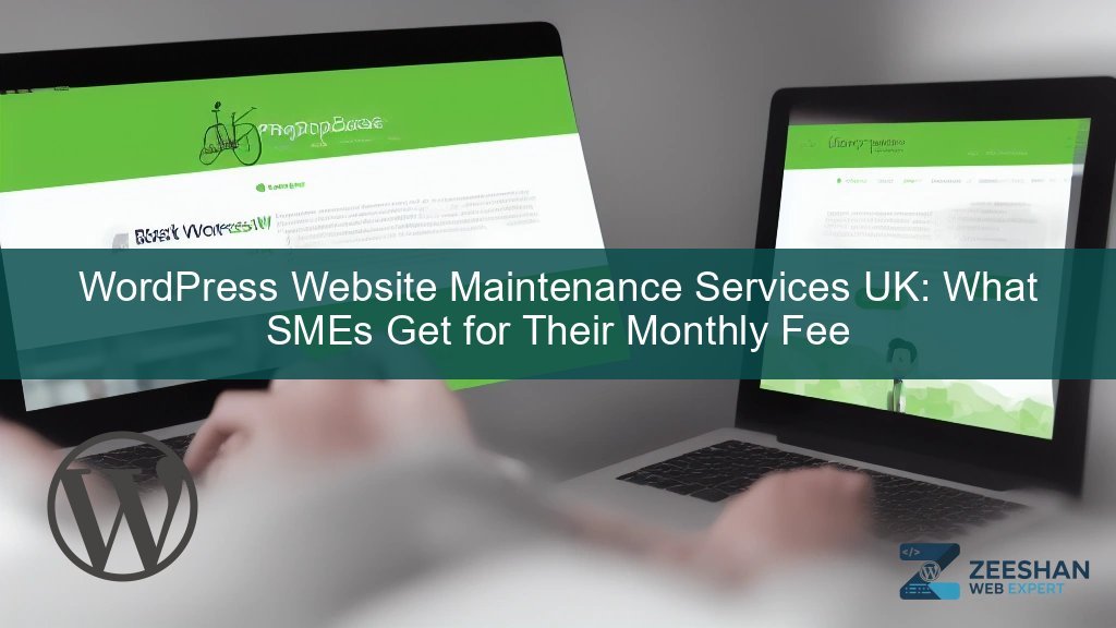 wordpress website maintenance services uk — business owner reviewing website on laptop
