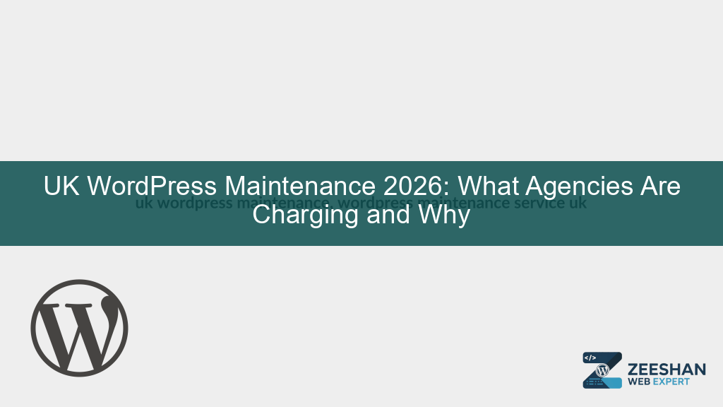 uk wordpress maintenance — developer reviewing site health dashboard on laptop