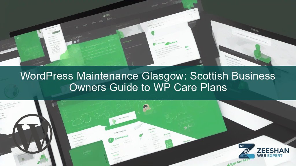 wordpress maintenance glasgow — scottish business owner reviewing website on laptop