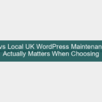 uk wordpress maintenance — expert reviewing site performance on laptop