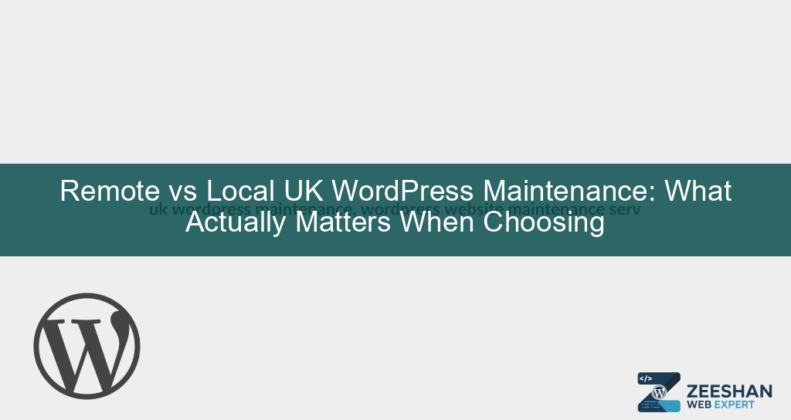uk wordpress maintenance — expert reviewing site performance on laptop