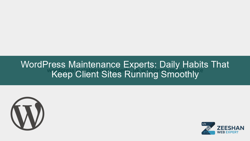 wordpress maintenance experts — developer reviewing site health dashboard on laptop