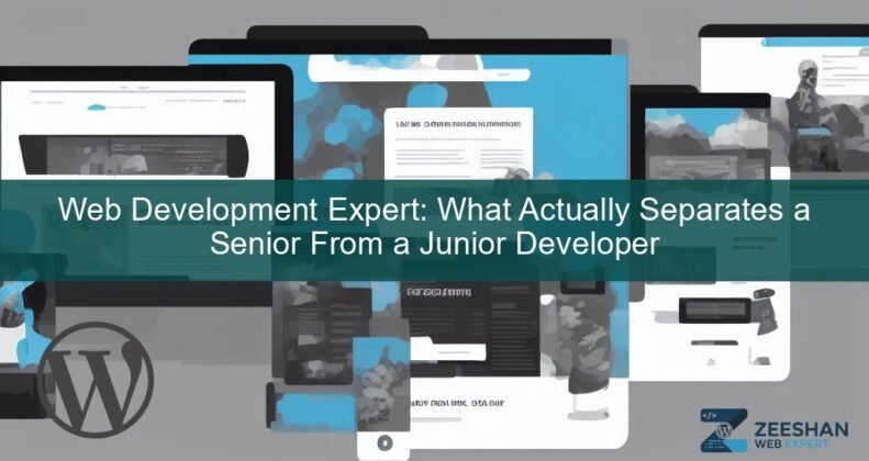 web development expert — developer coding on laptop