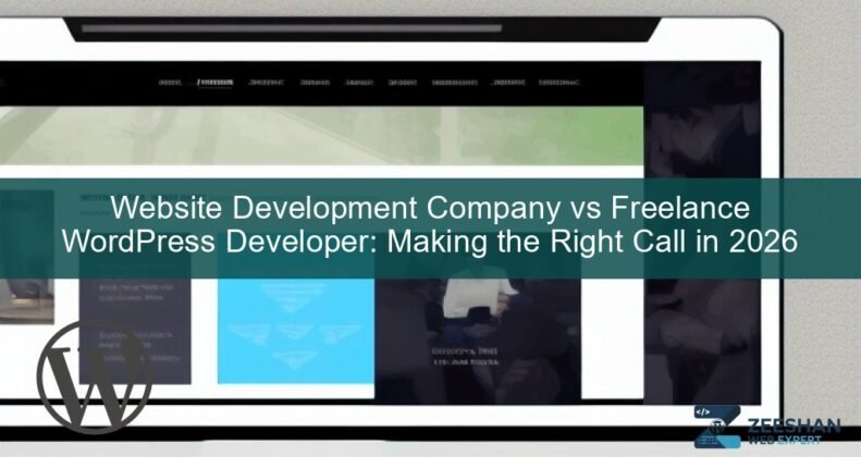 A business owner choosing between a website development company and a freelance WordPress developer