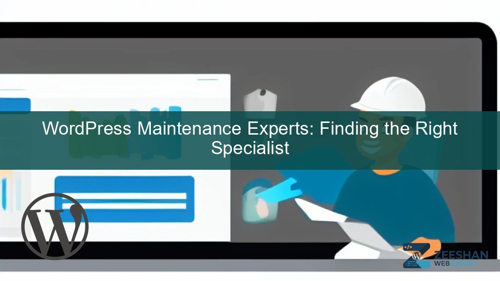 WordPress maintenance expert working on a laptop with a secure lock icon