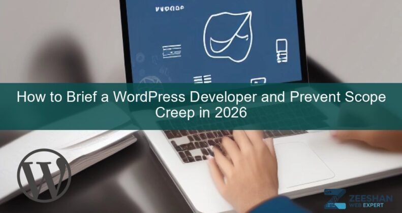 A WordPress developer working on a website project with a clear brief