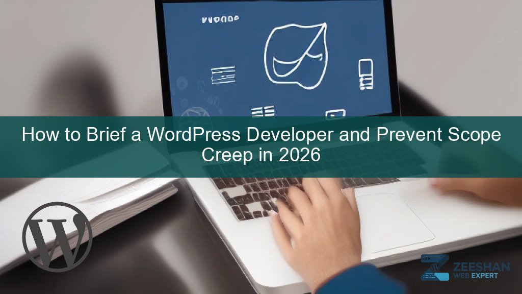 A WordPress developer working on a website project with a clear brief