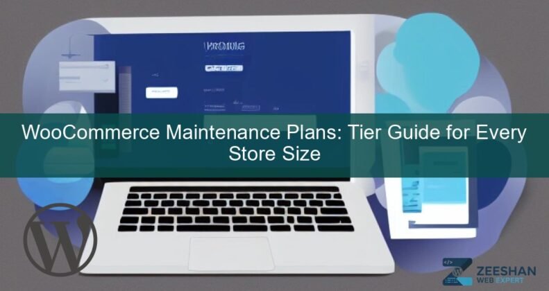 WooCommerce maintenance plan dashboard showing website security and performance checks