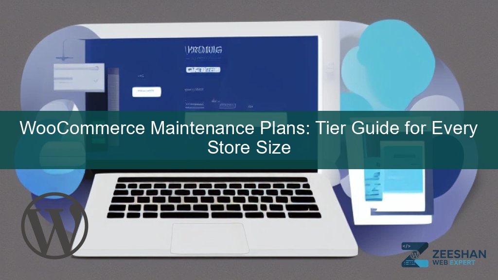 WooCommerce maintenance plan dashboard showing website security and performance checks