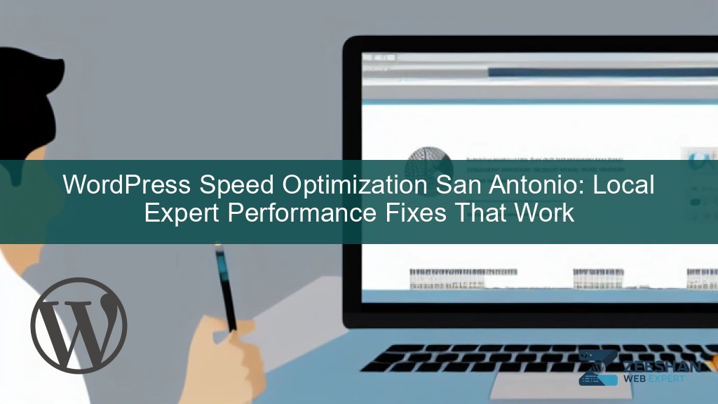 wordpress speed optimization san antonio - local expert reviewing site speed test results on a laptop